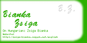 bianka zsiga business card